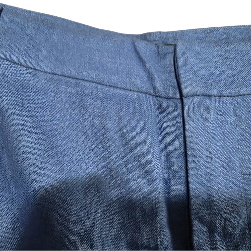 Ralph Lauren Women's Vibrant Blue Linen Lined Pants - Picture 3 of 8